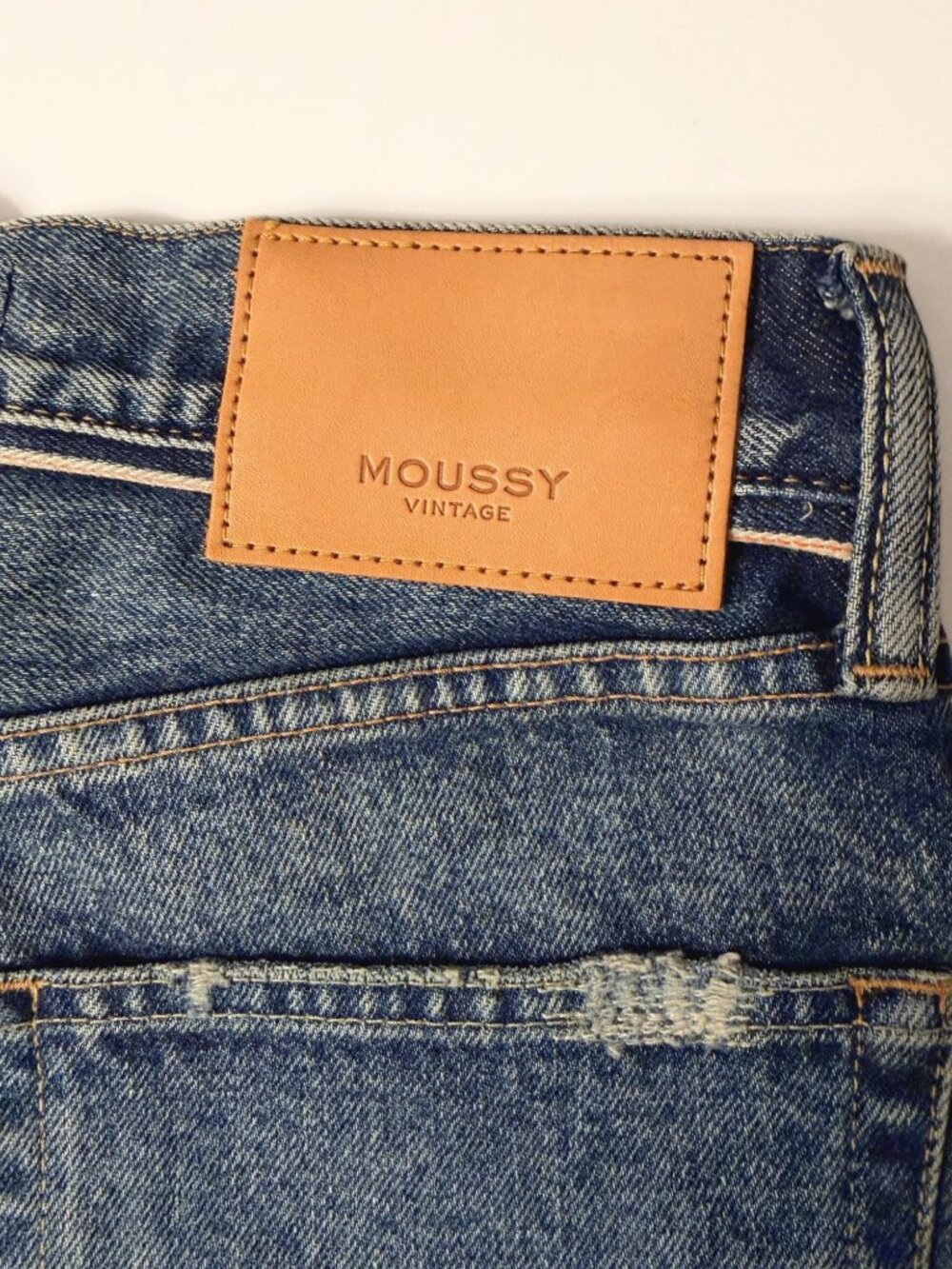 MOUSSY Vintage MV Sundown Straight Jeans 24 Made in Japan 100% Cotton NWT - Picture 7 of 16